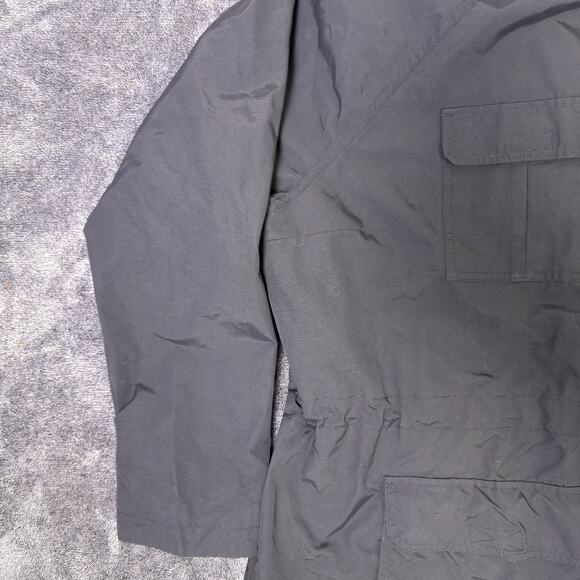 LL Bean Womens Nylon Hooded Full Zip Jacket 3X Plus Black Rain Resistant - Picture 4 of 13